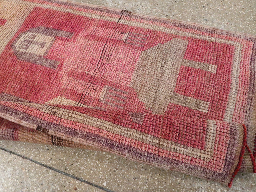 Vintage Turkish Anatolian Pictorial Runner, No.30494 - Gsblank