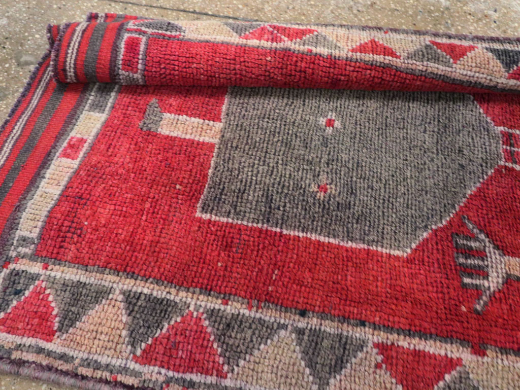 Vintage Turkish Anatolian Pictorial Runner, No.30495 - Gsblank