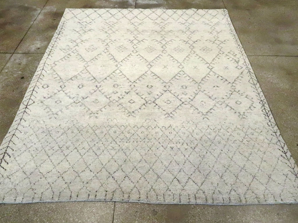 Contemporary Moroccan Small Room Size Carpet, No.30498 - Gsblank