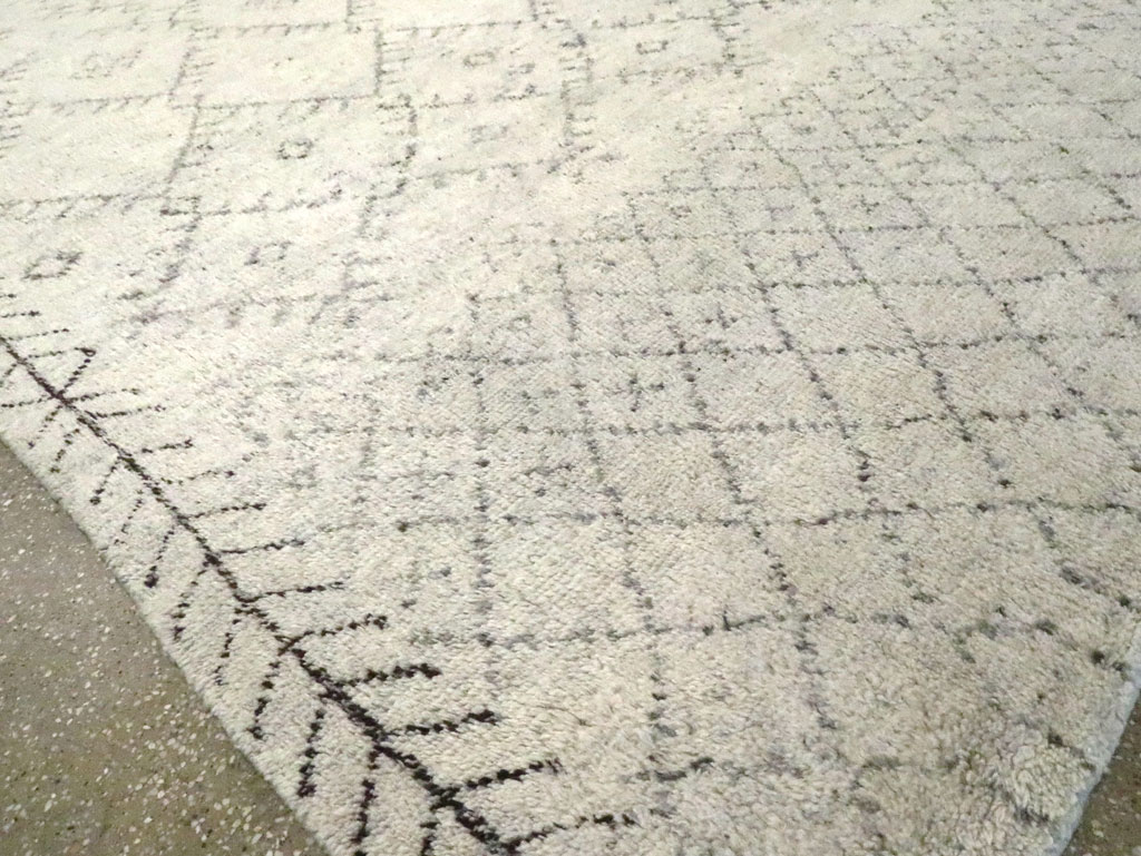 Contemporary Moroccan Small Room Size Carpet, No.30498 - Gsblank