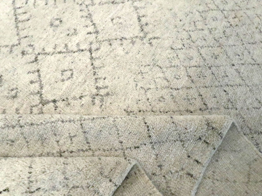 Contemporary Moroccan Small Room Size Carpet, No.30498 - Gsblank