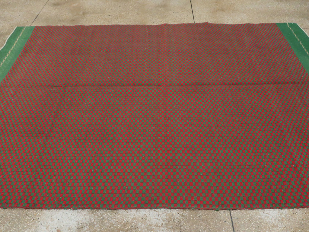 Vintage Turkish Flatweave Kilim Accent Rug, No.30499 - Gsblank