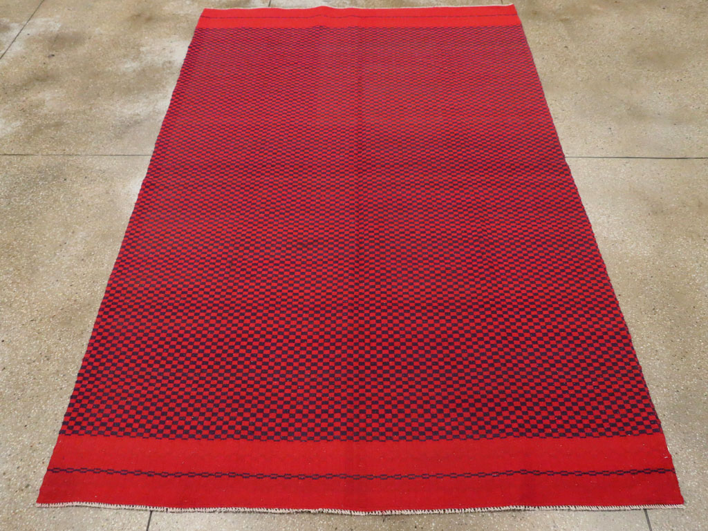 Mid-20th Century Handmade Turkish Flatweave, No.30501 - Gsblank