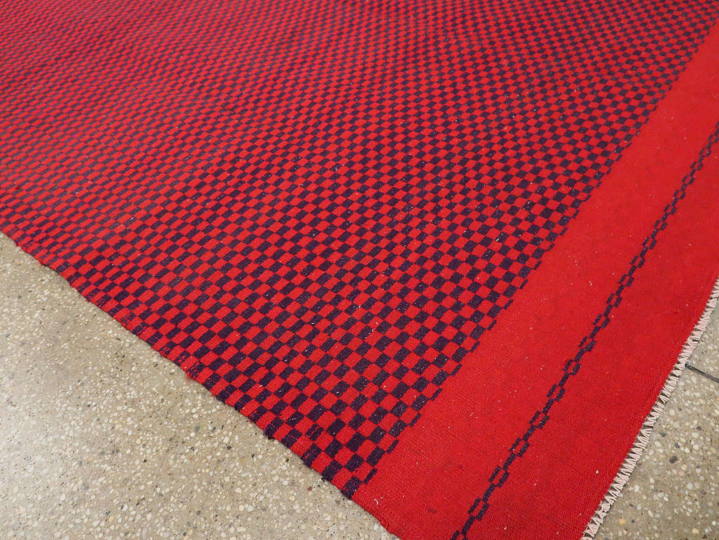 Mid-20th Century Handmade Turkish Flatweave, No.30501 - Gsblank