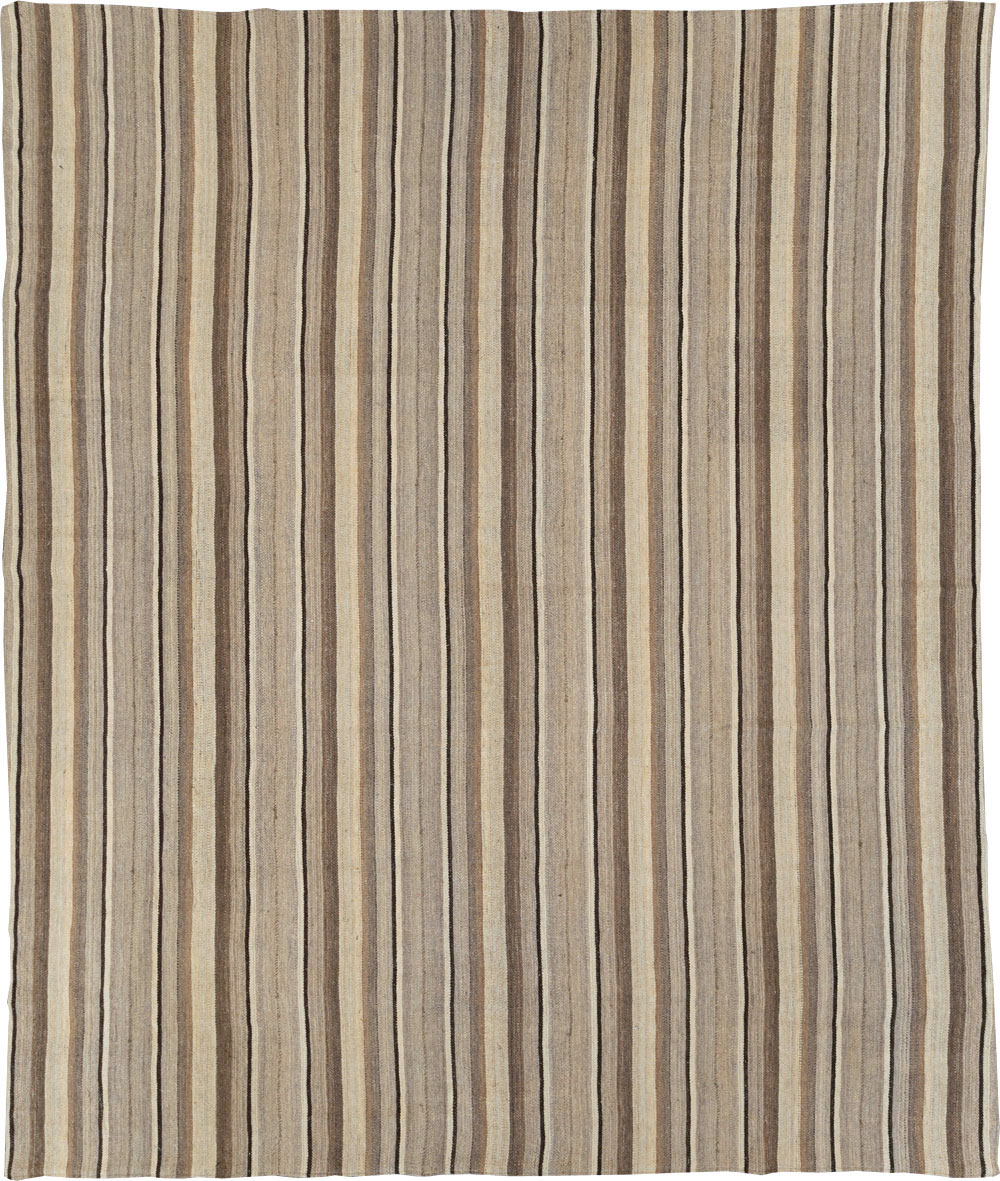 Contemporary Turkish Flatweave Kilim Room Size Carpet, No.30510 - Gsblank