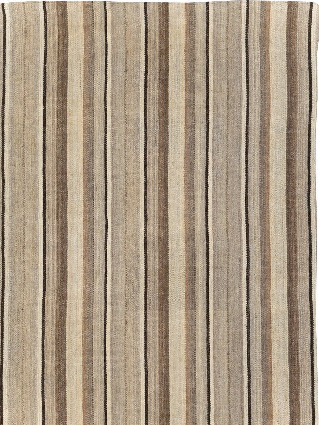 Contemporary Turkish Flatweave Kilim Room Size Carpet, No.30510 - Gsblank