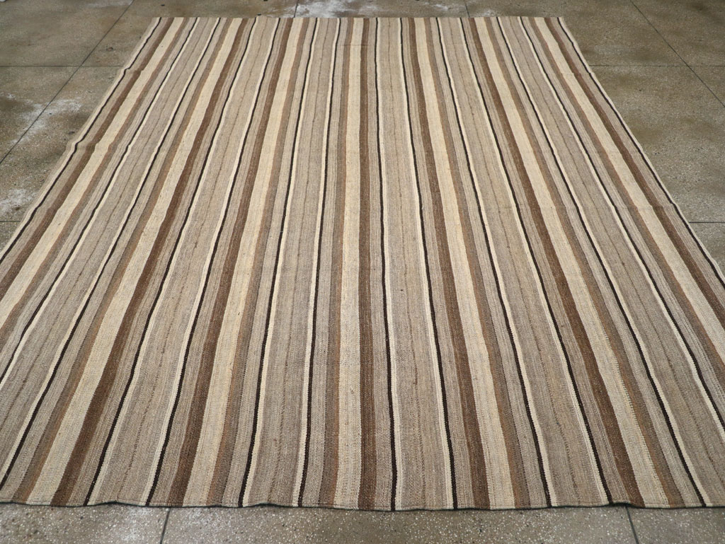 Contemporary Turkish Flatweave Kilim Room Size Carpet, No.30510 - Gsblank