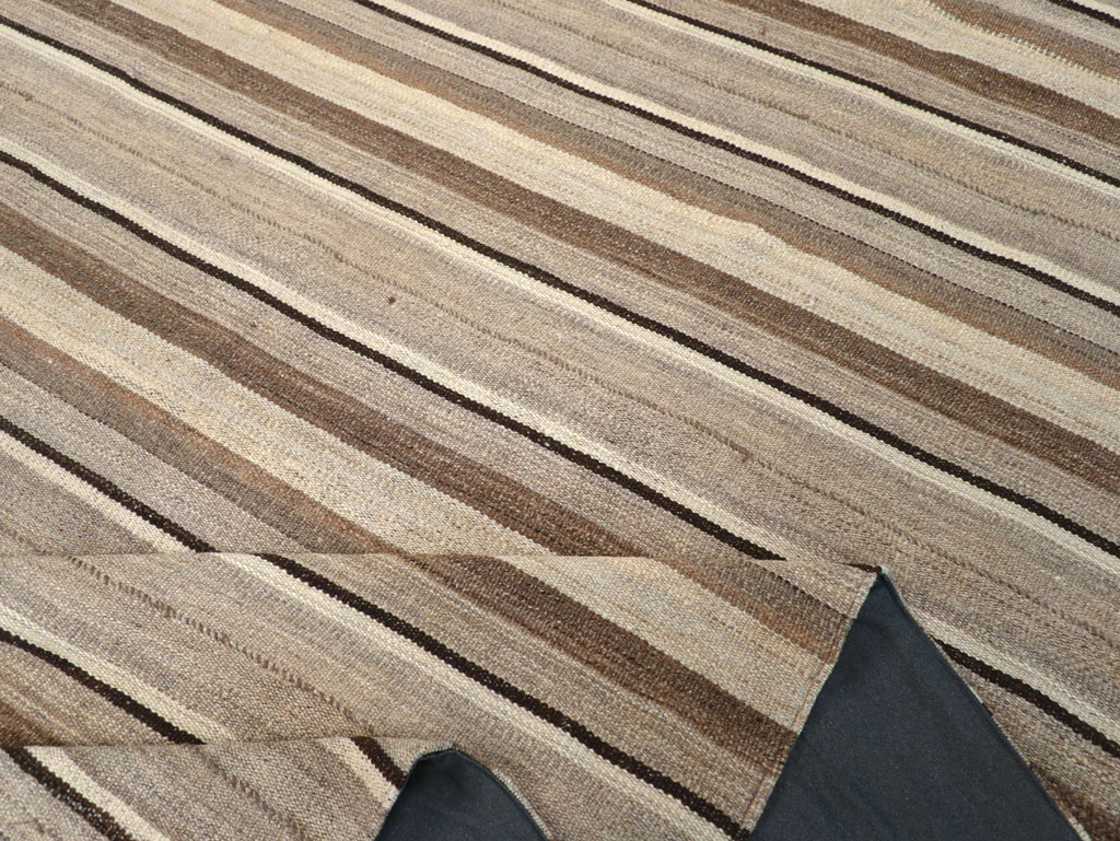 Contemporary Turkish Flatweave Kilim Room Size Carpet, No.30510 - Gsblank