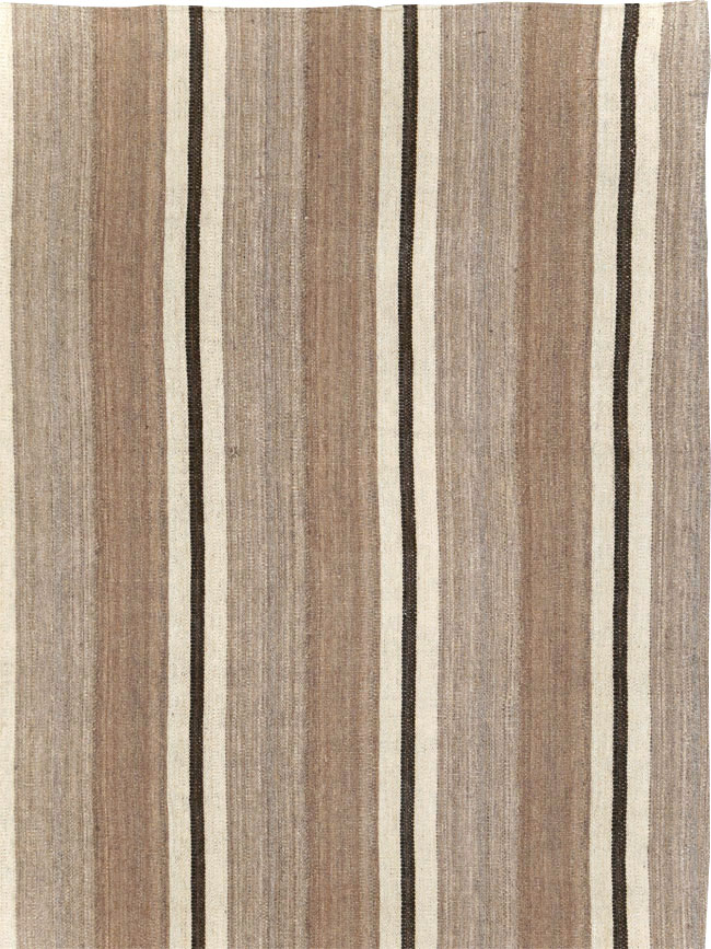 Contemporary Turkish Flatweave Kilim Room Size Carpet, No.30511 - Gsblank