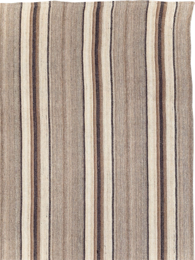 Contemporary Turkish Flatweave Kilim Square Room Size Carpet, No.30512 - Gsblank