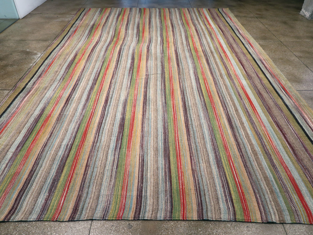 Large Contemporary Turkish Flatweave Kilim Carpet, No.30515 - Gsblank