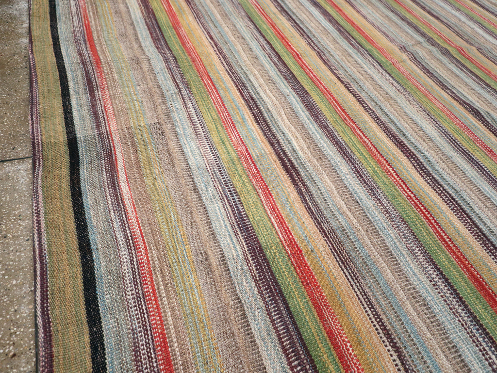 Large Contemporary Turkish Flatweave Kilim Carpet, No.30515 - Gsblank