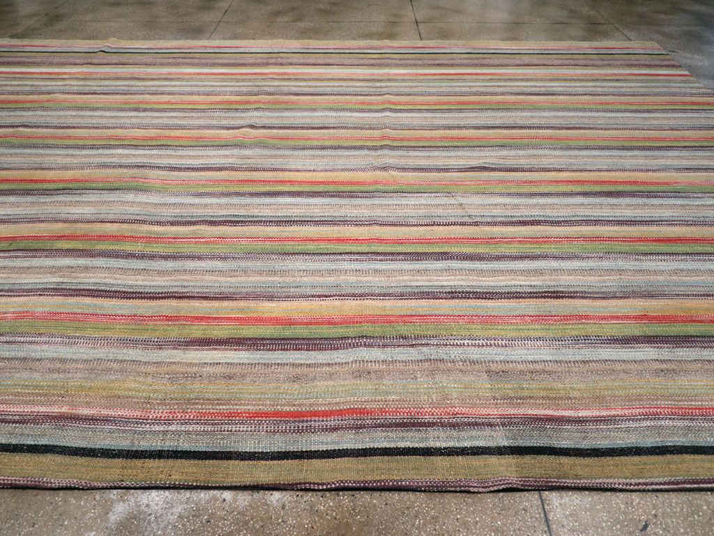 Large Contemporary Turkish Flatweave Kilim Carpet, No.30515 - Gsblank
