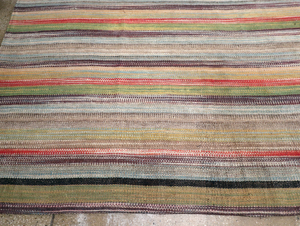 Large Contemporary Turkish Flatweave Kilim Carpet, No.30515 - Gsblank