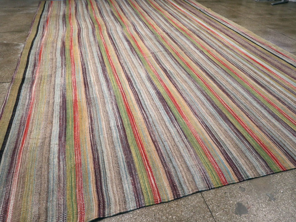 Large Contemporary Turkish Flatweave Kilim Carpet, No.30515 - Gsblank