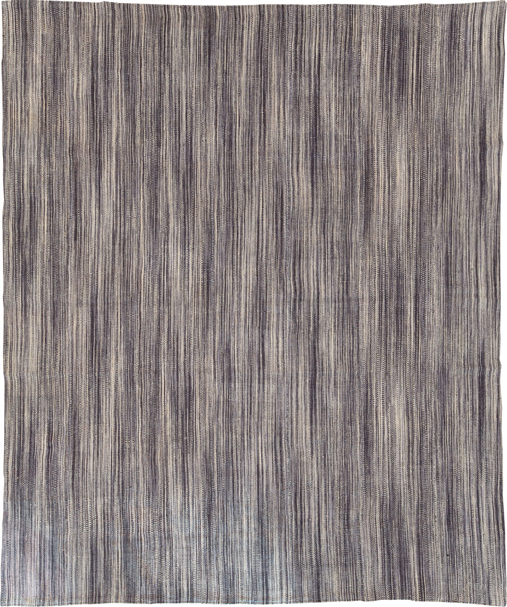 Modern Turkish Flatweave Kilim Room Size Carpet, No.30518 - Gsblank