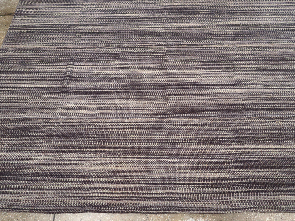 Modern Turkish Flatweave Kilim Room Size Carpet, No.30518 - Gsblank
