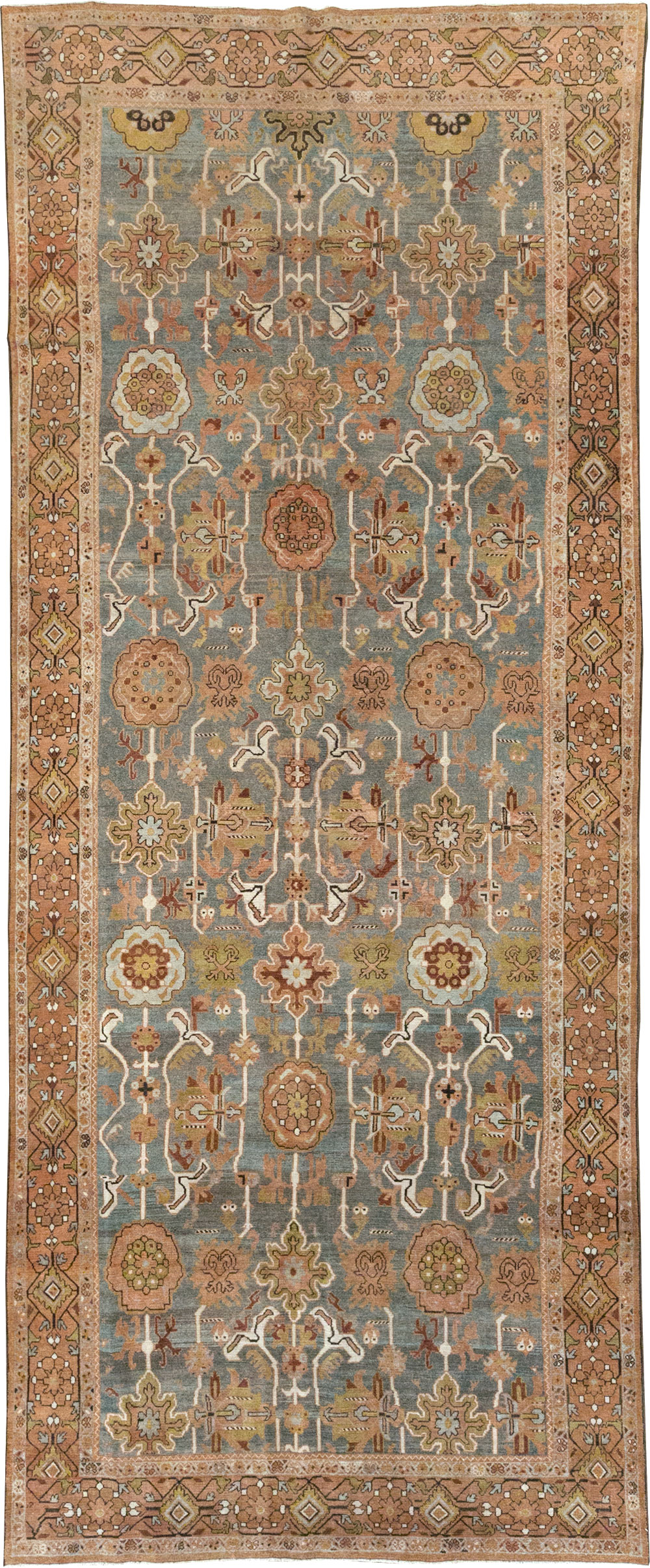 Antique Persian Malayer Long and Narrow Gallery Carpet, No.30526 - Gsblank