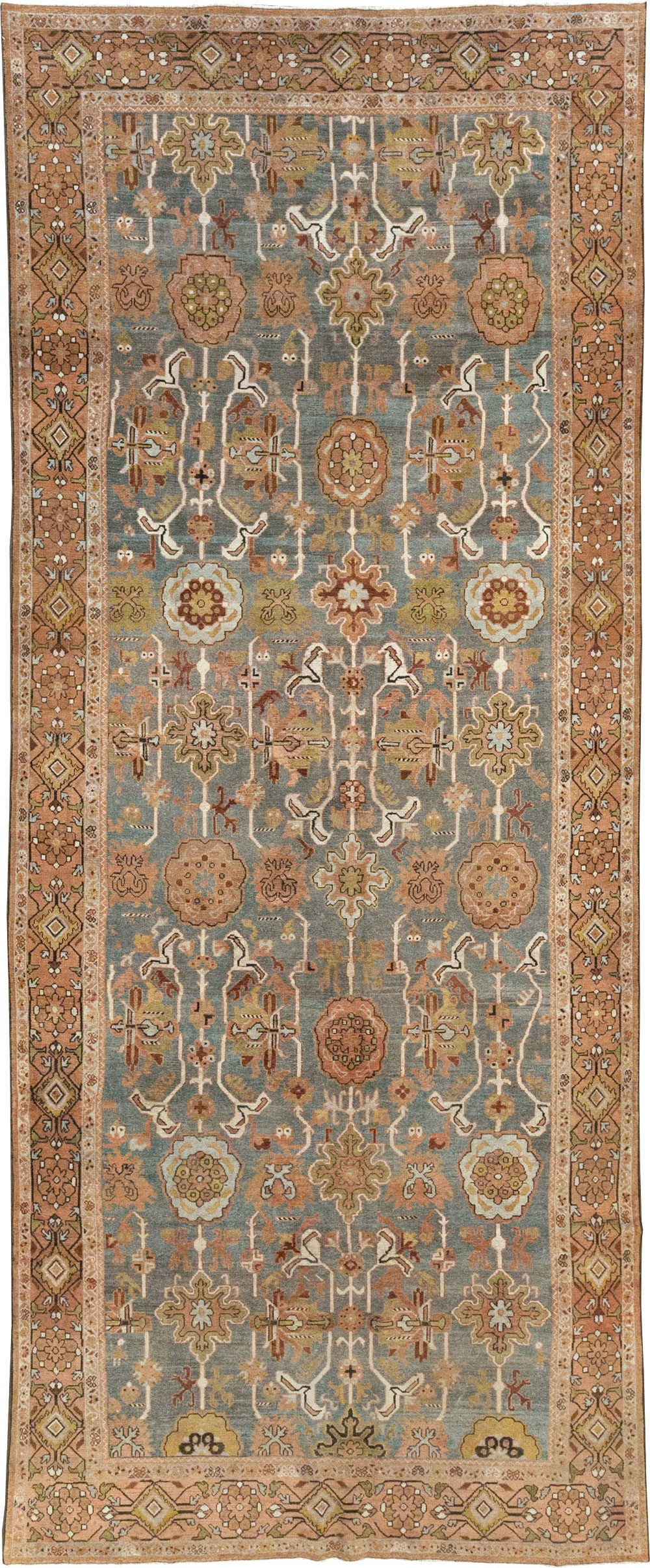 Antique Persian Malayer Long and Narrow Gallery Carpet, No.30526 - Gsblank