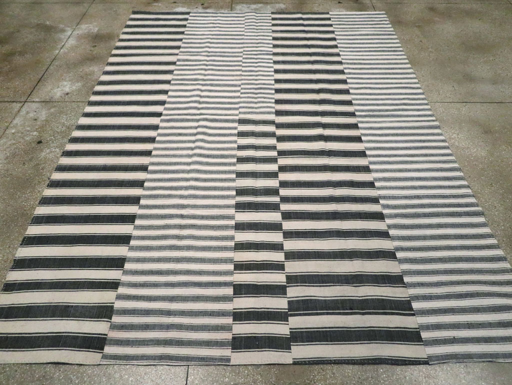 Vintage Turkish Flatweave Kilim Room Size Carpet, No.30530 - Gsblank