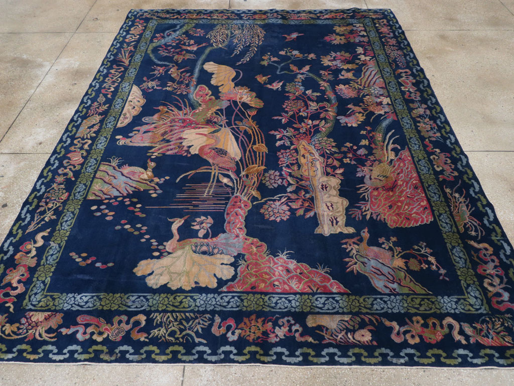 Chinese Peking Inspired English Axminster Room Size Carpet, No.30536 - Gsblank