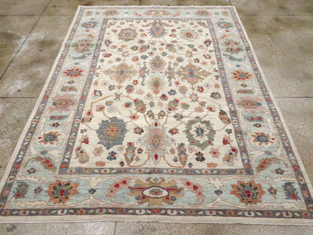 Modern Persian Sultanabad Small Room Size Carpet, No.30546 - Gsblank