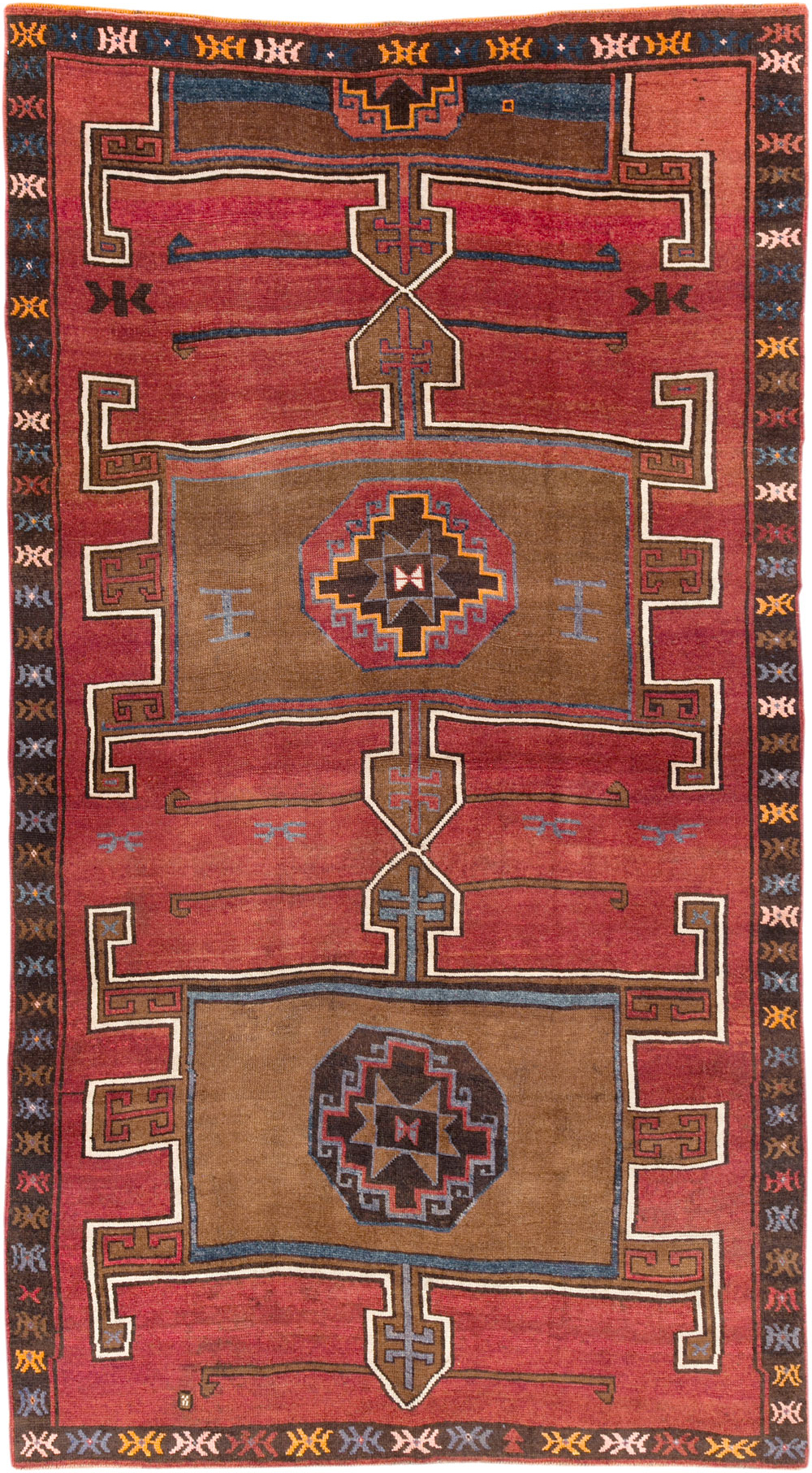 Vintage Turkish Anatolian Tribal Room Size Carpet, No.30550 - Gsblank