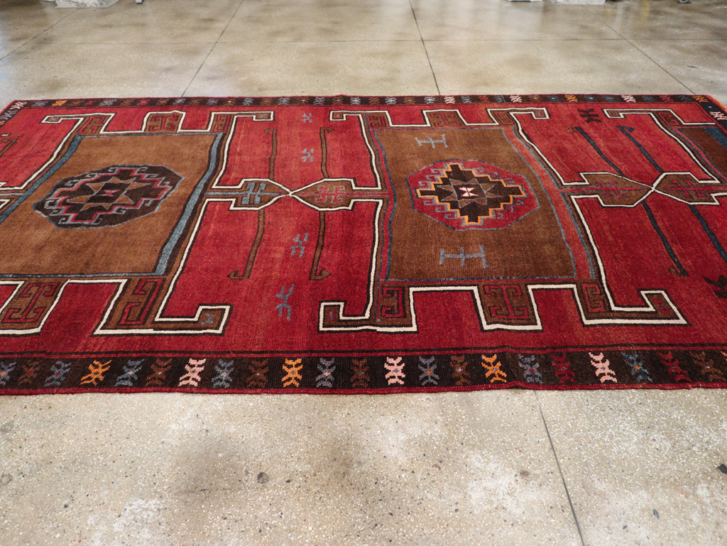 Vintage Turkish Anatolian Tribal Room Size Carpet, No.30550 - Gsblank