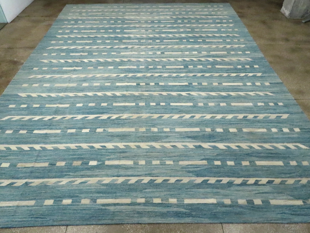 Modern Oversize Turkish Flatweave, No.30553 - Gsblank