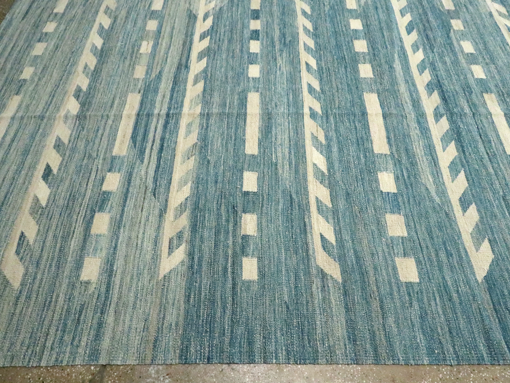 Modern Oversize Turkish Flatweave, No.30553 - Gsblank