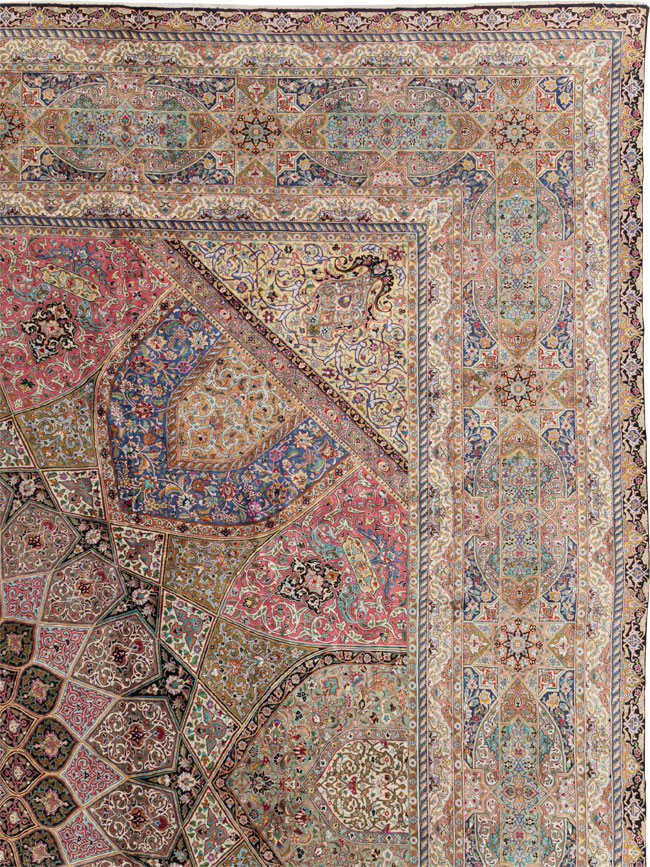 Modern Persian Silk Quom Square Oversize Carpet, No.30556 - Gsblank