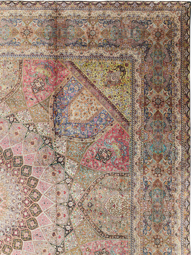 Modern Persian Silk Quom Square Oversize Carpet, No.30556 - Gsblank