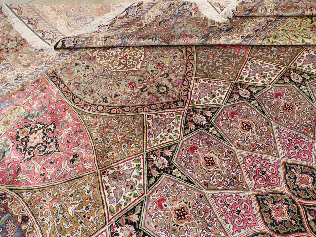 Modern Persian Silk Quom Square Oversize Carpet, No.30556 - Gsblank