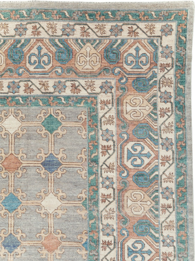 Modern Room Size Khotan Carpet, No.30570 - Gsblank