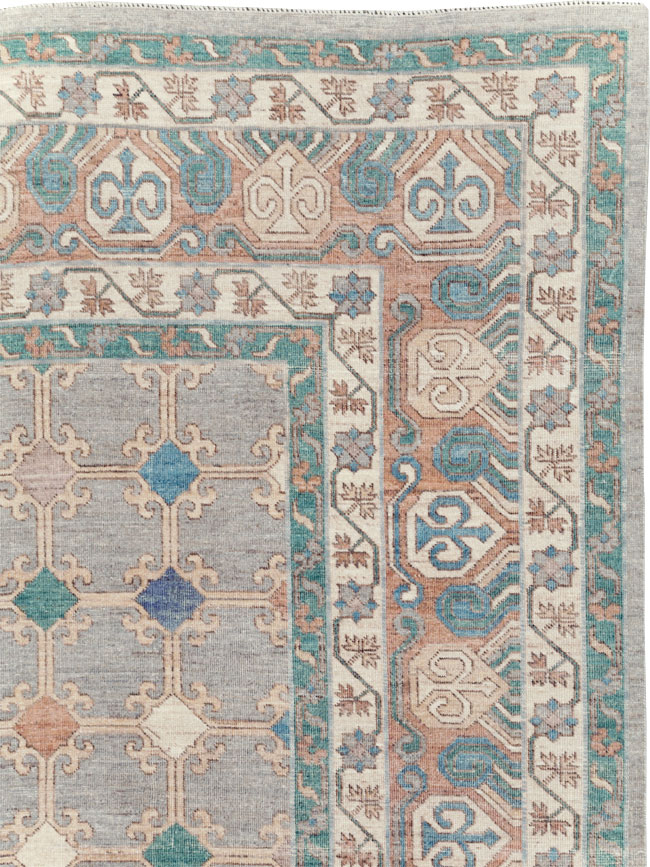 Modern Room Size Khotan Carpet, No.30570 - Gsblank
