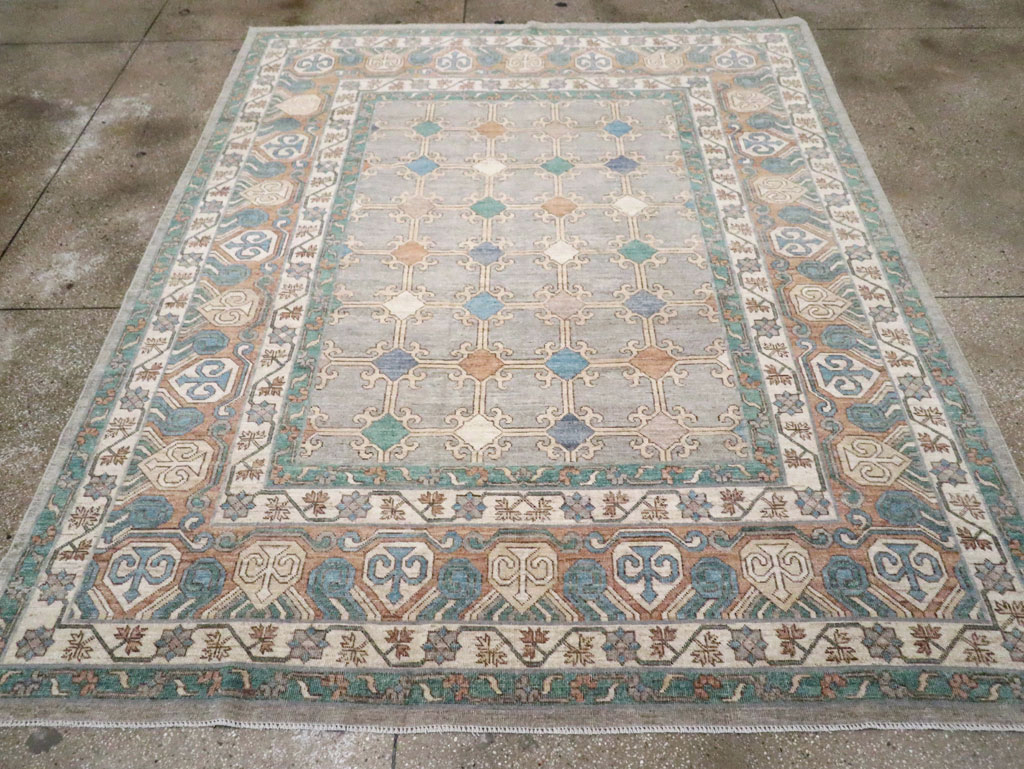 Modern Room Size Khotan Carpet, No.30570 - Gsblank
