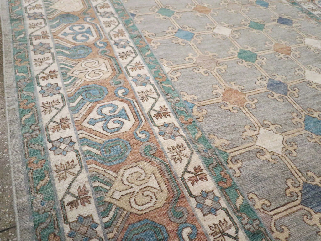 Modern Room Size Khotan Carpet, No.30570 - Gsblank