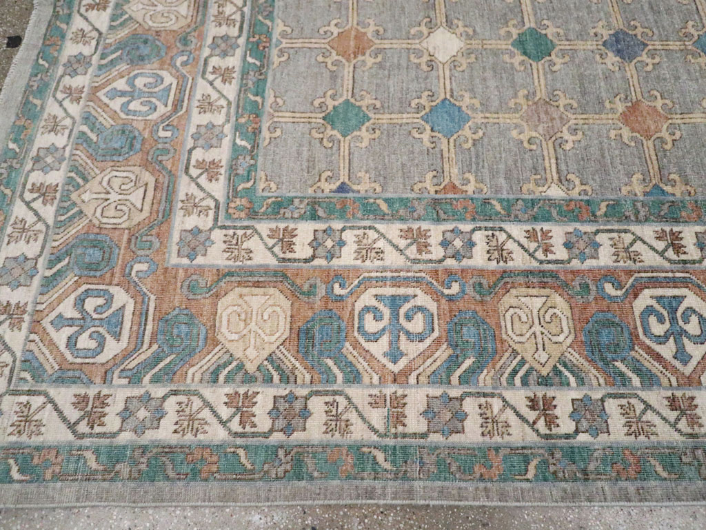 Modern Room Size Khotan Carpet, No.30570 - Gsblank