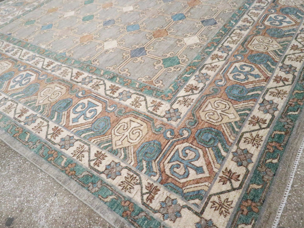 Modern Room Size Khotan Carpet, No.30570 - Gsblank