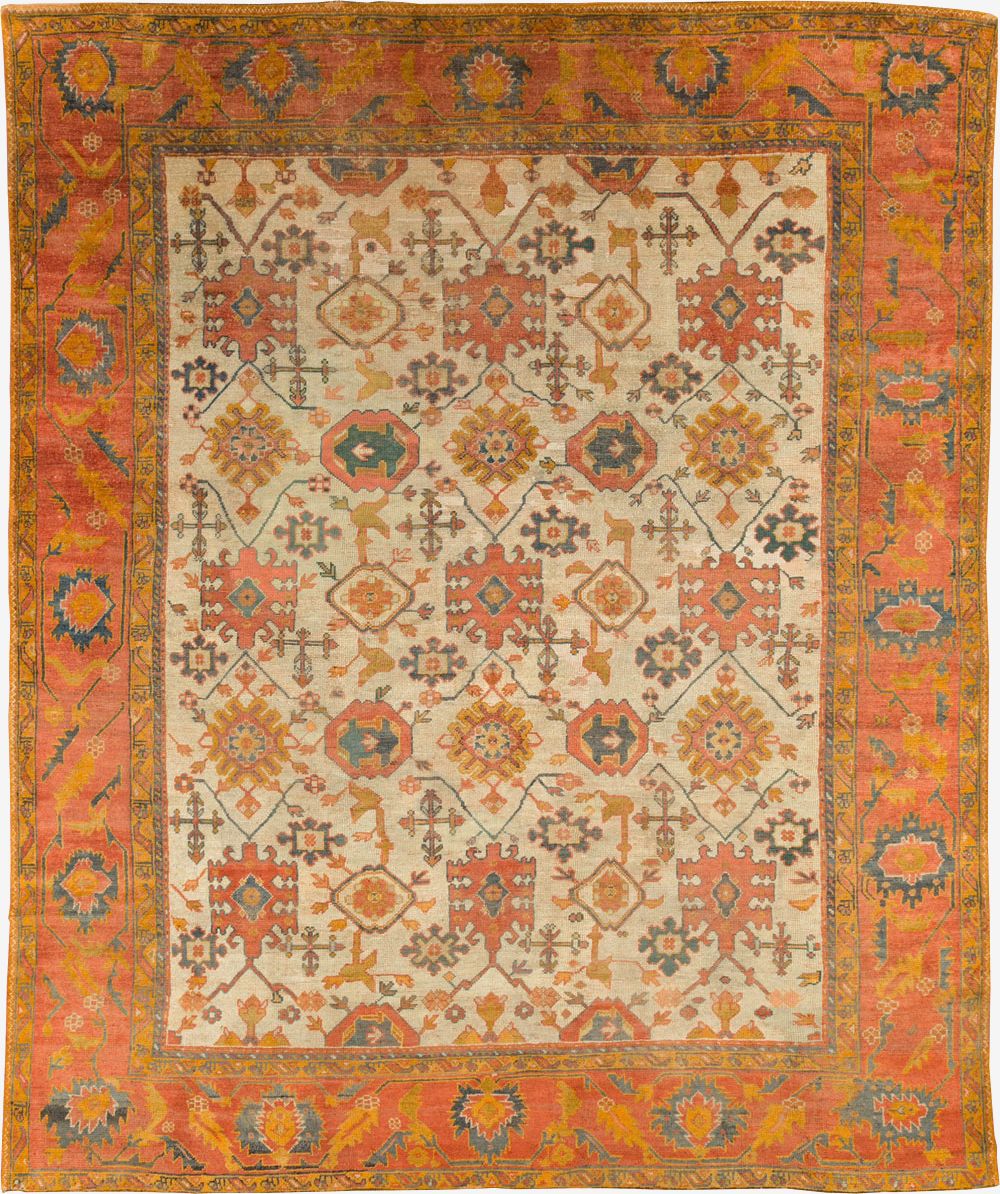 Antique Turkish Oushak Carpet, No.30573 - Gsblank