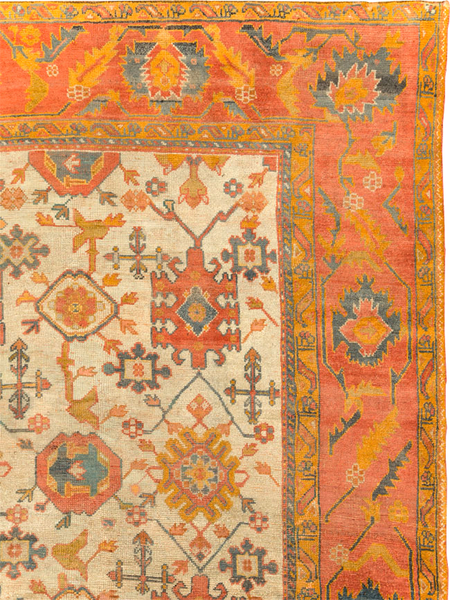 Antique Turkish Oushak Carpet, No.30573 - Gsblank