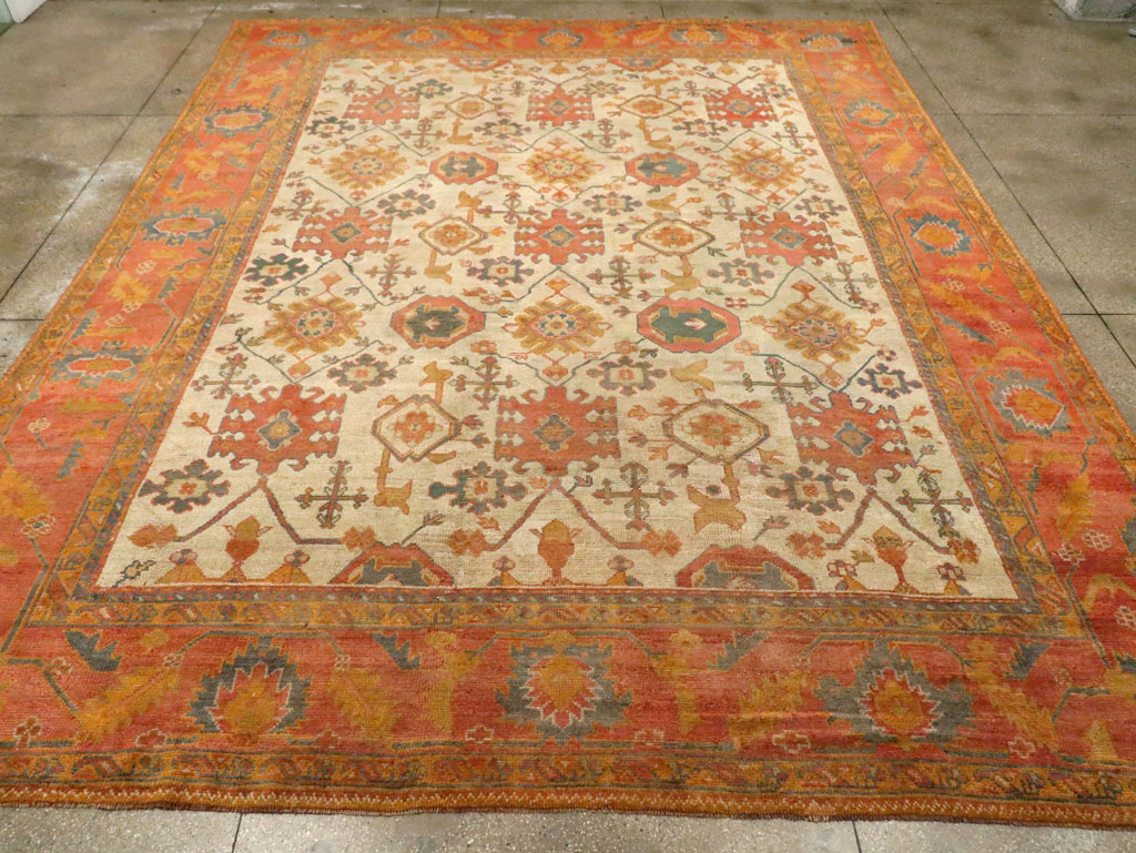 Antique Turkish Oushak Carpet, No.30573 - Gsblank