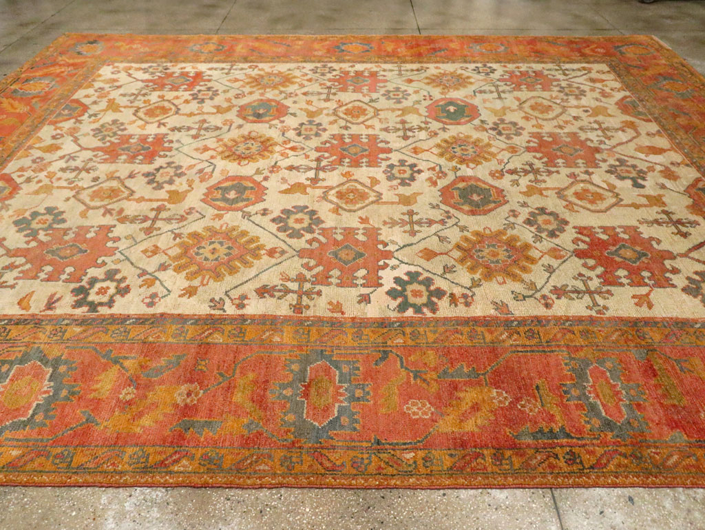 Antique Turkish Oushak Carpet, No.30573 - Gsblank