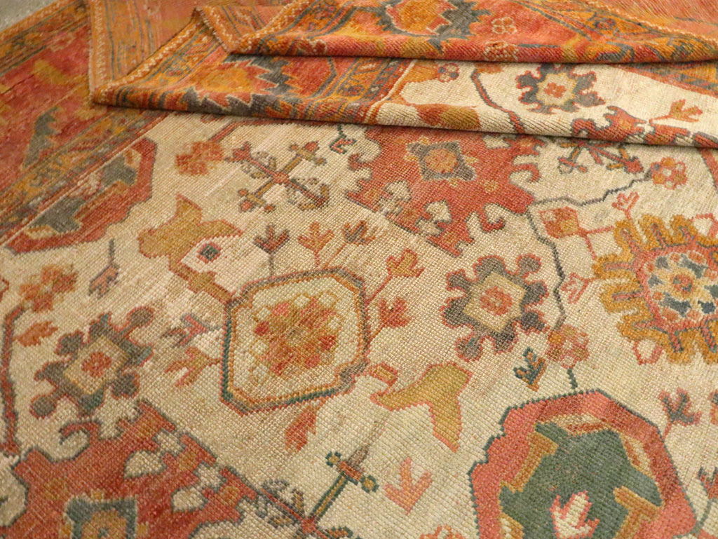 Antique Turkish Oushak Carpet, No.30573 - Gsblank