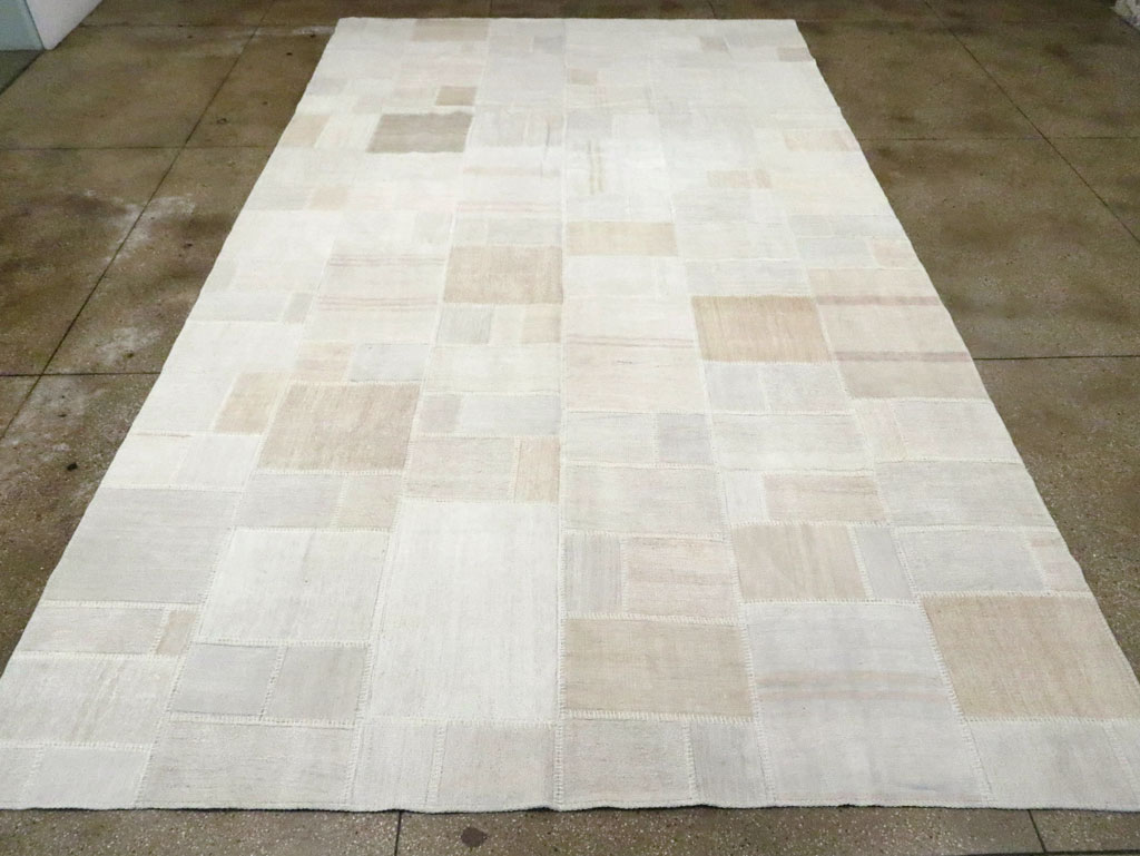 Contemporary Turkish Flatweave Kilim Patchwork Large Gallery Carpet, No.30580 - Gsblank