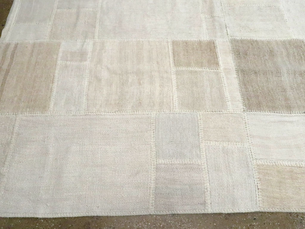 Contemporary Turkish Flatweave Kilim Patchwork Large Gallery Carpet, No.30580 - Gsblank