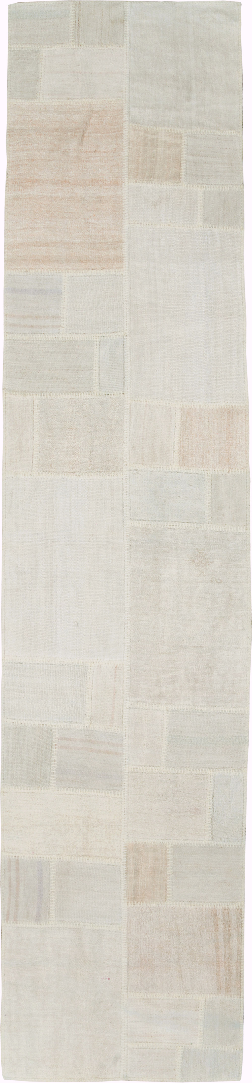 Contemporary Turkish Flatweave Kilim Patchwork Runner, No.30581 - Gsblank