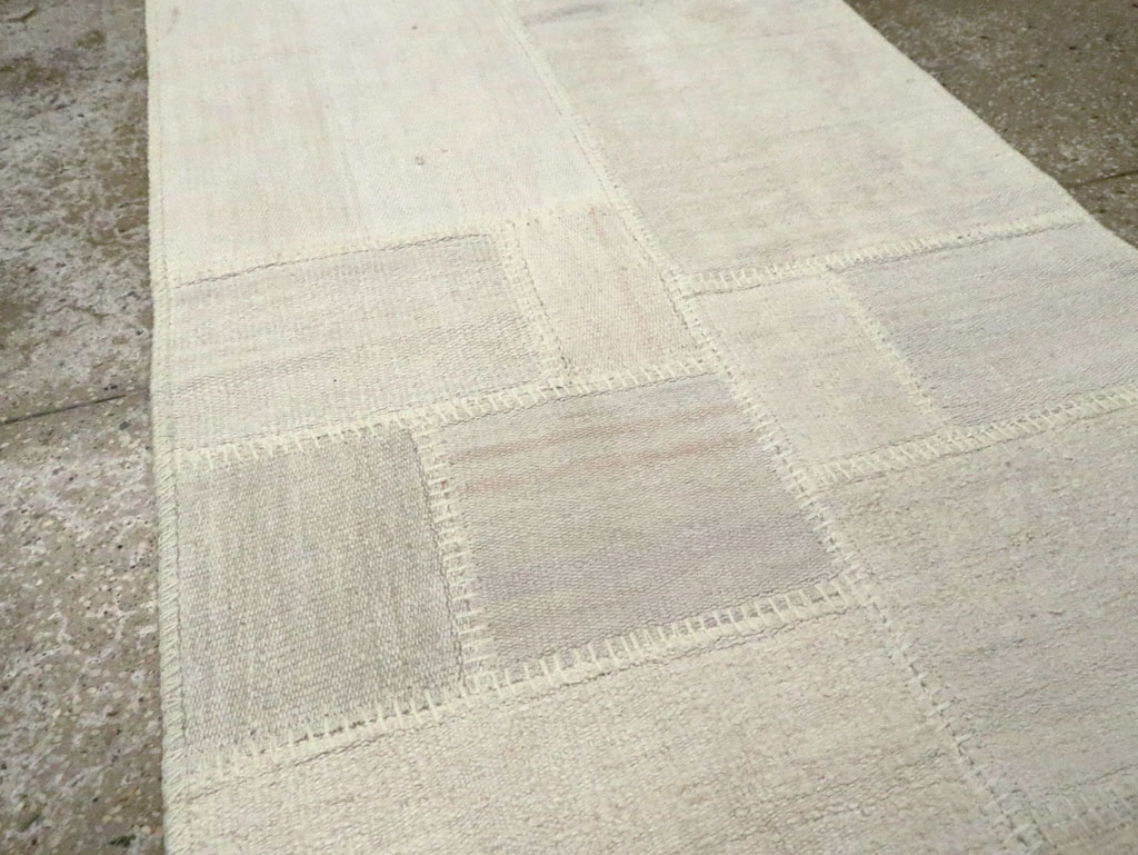 Contemporary Turkish Flatweave Kilim Patchwork Runner, No.30581 - Gsblank
