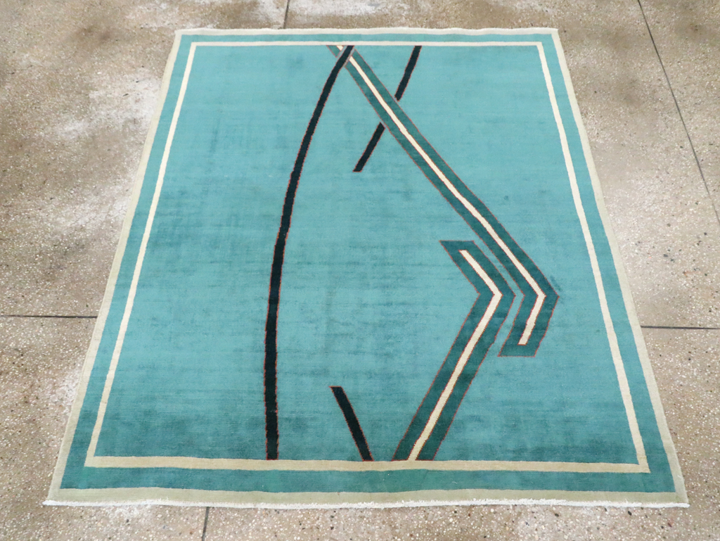 Vintage Persian Art Deco Rug, No.30595 - Gsblank