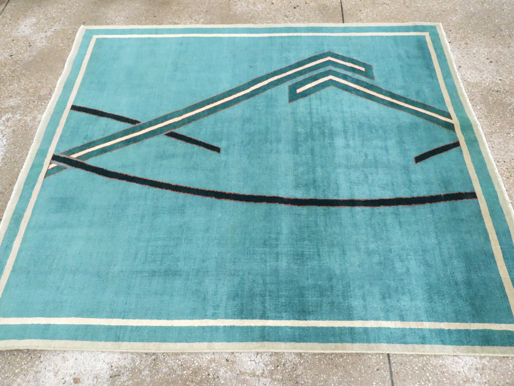 Vintage Persian Art Deco Rug, No.30595 - Gsblank